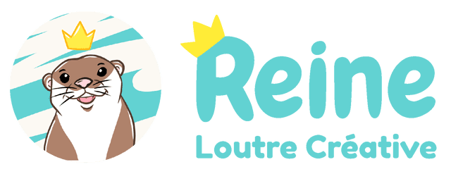logo illustration numérique et colorée d'une loutre avec une couronne sur la tête